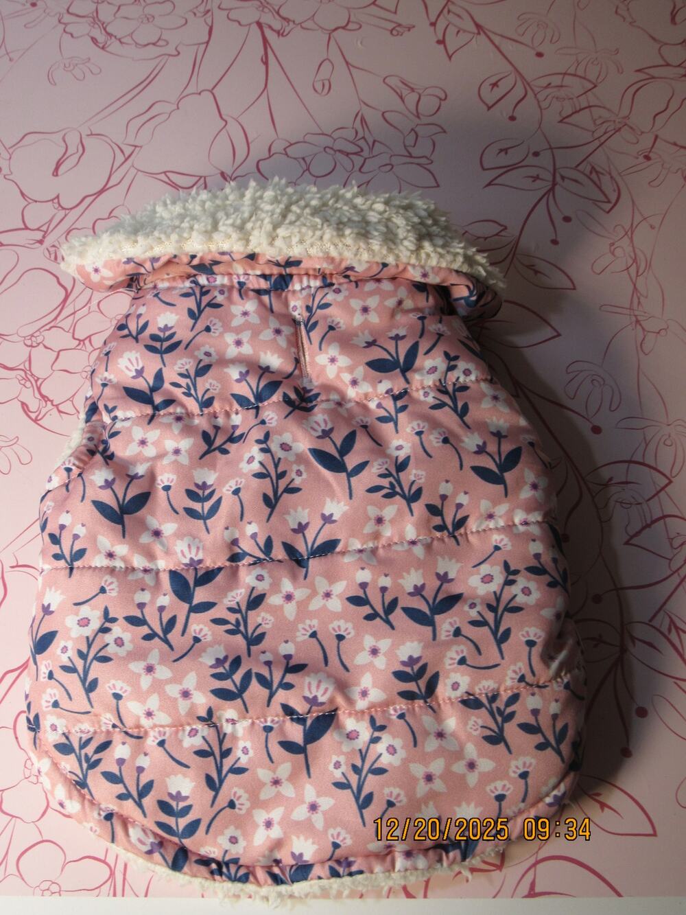 Reversible xs pink flower print jacket